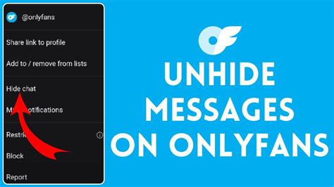 delete onlyfans messages|How To Unhide Messages On OnlyFans: A Step